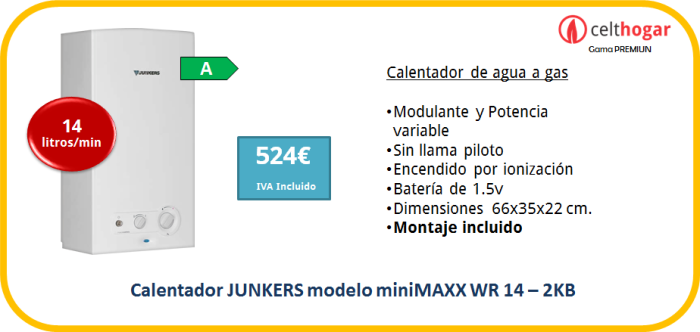 Calentador estanco Junkers MiniMaxx WR 14