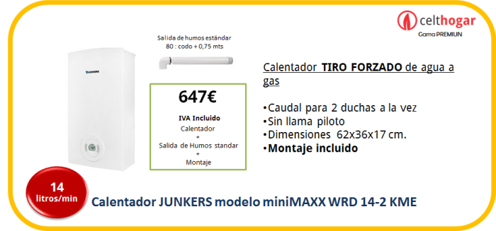 Calentador estanco Junkers MiniMaxx WRD 14